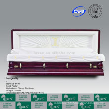 Cercueil en bois de cercueil pour enterrement avec Dragon chinois sculpté sculpté à la main